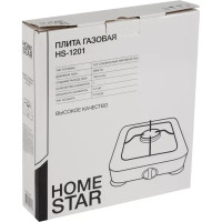 Газовая настольная плита Homestar HS-1201 28.3 см 1 конфорка цвет черный