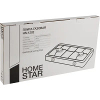 Газовая настольная плита Homestar HS-1202 59 см 2 конфорки цвет черный