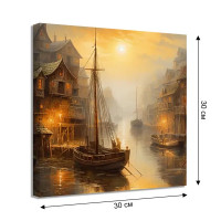 Канвас Лодки 30x30 см