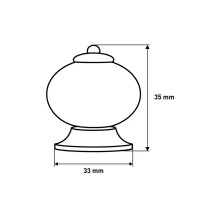 Ручка-кноб мебельная Larvij L4.knob01WH цвет белый
