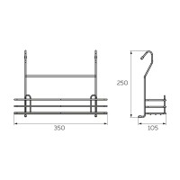 Полка для специй Lemax 25x11x35.5 см цвет черный