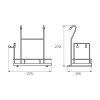 Полка для миксера Lemax 27x15.5x27 см цвет черный