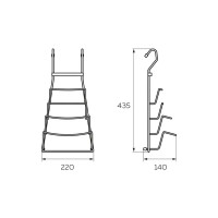 Полка для крышек Lemax 43.5x11x21.5 см цвет черный