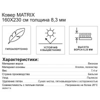 Ковер вискоза Matrix 89905/6264 160x230 см цвет серый