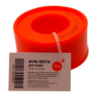Лента-фум для воды Ростерм 19x0.12 мм 15 м