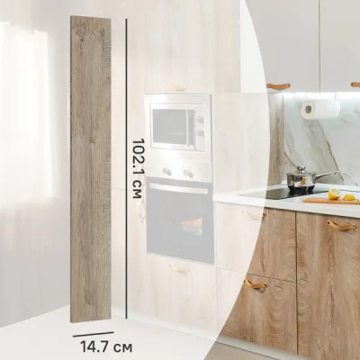 Фасад для кухонного шкафа Зея 14.7x102.1 см Delinia ID ЛДСП цвет коричневый