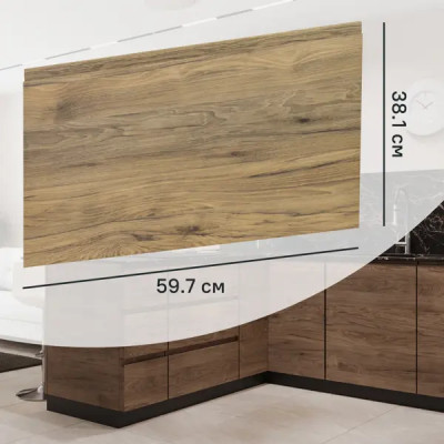 Фасад для кухонного шкафа Токио 59.7x38.1 см Delinia ID ЛДСП цвет коричневый