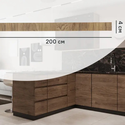 Карниз для шкафа Токио Delinia ID 200x4 см ЛДСП цвет коричневый