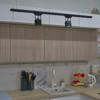 Трековый светильник Volpe Q320 под лампу GU10 50 Вт 10 м² цвет черный