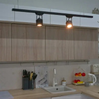 Трековый светильник Volpe Q320 под лампу GU10 50 Вт 10 м² цвет черный