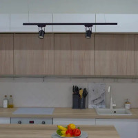 Трековый светильник Volpe Q321 под лампу GU10 50 Вт 10 м² цвет черный