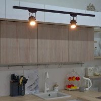 Трековый светильник Volpe Q321 под лампу GU10 50 Вт 10 м² цвет черный