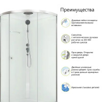 Душевая кабина Domani-Spa Simple низкий поддон 90x90 см цвет хром