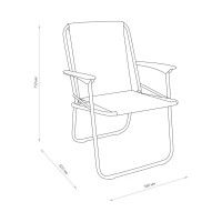 Кресло складное 60.5x58x75 см сталь цвет хаки