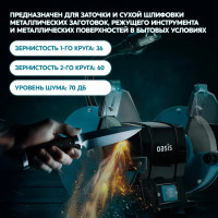 Станок точильный Oasis ZS-30L, 300 Вт