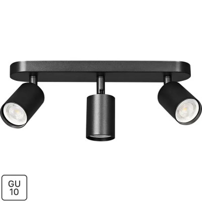 Спот поворотный Arte Lamp Aquarius 3 лампы 6 м² цвет черный