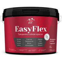 Краска фасадная трещиностойкая Parade EasyFlex матовая база А цвет белый 9 л
