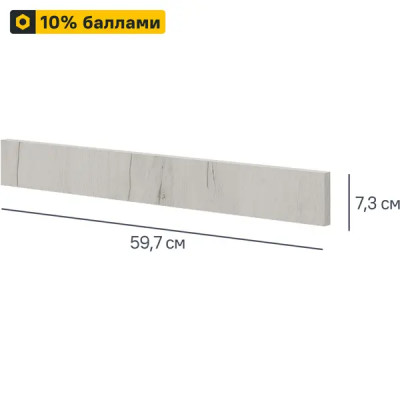 Угол кухонного шкафа Дейма светлая 4x67.3x4 см ЛДСП цвет серый