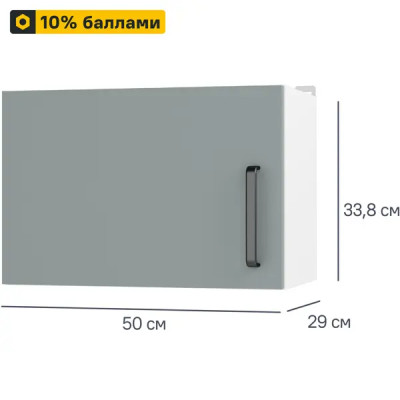 Шкаф навесной над вытяжкой Неман 50x33.8x29 см ЛДСП цвет зеленый