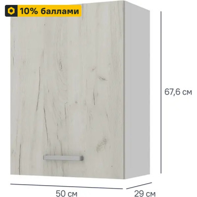 Кухонный шкаф навесной Дейма светлая 50x67.6x29 см ЛДСП цвет светлый