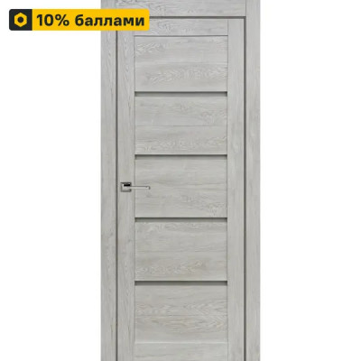 Дверь межкомнатная остекленная без замка и петель в комплекте Тренд горизонтальный 60x200 см Hardflex цвет серый