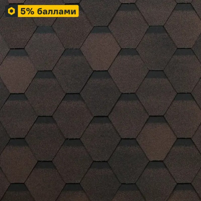 Гибкая черепица Технониколь Оптима коричневый 3 м²