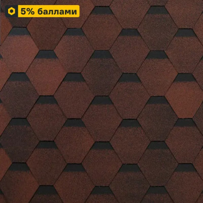 Гибкая черепица Технониколь Оптима красный 3 м²