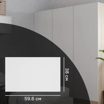 Дверь для шкафа Лион 59.6x38x1.6 см ЛДСП цвет белый