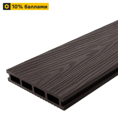 Террасная доска ДПК T-Decks цвет Венге 150x25x3000 мм двусторонняя вельвет/структура древесины 0.45 м²