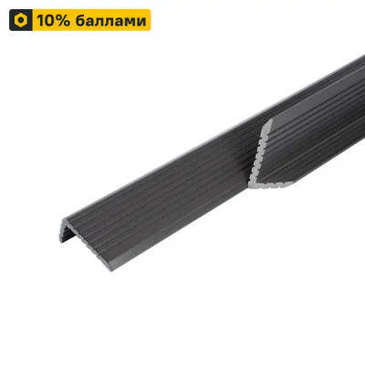 Уголок торцевой для террасной доски T-Decks 35x70x3000 мм ДПК цвет серый