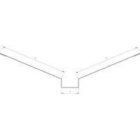 Ендова верхняя 130x50x130 мм 2 м RAL 8017 0.4 мм коричневый