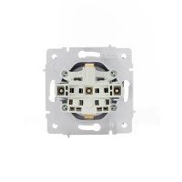 Розетка встраиваемая Lezard Vesna 742-3488-124B с заземлением цвет графит