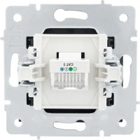 Телефонная розетка встраиваемая Lezard Vesna 742-4288-137 без заземления цвет черный