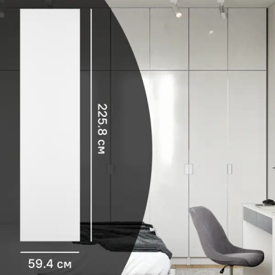 Дверь для шкафа Лион 59.4x225.8x1.6 см ЛДСП цвет белый лак