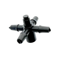 Разветвитель крестовой на 4 выхода для микротрубки Boutte 3-4 мм 30 шт