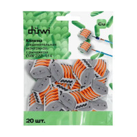 Клеммы соединительные монтажные с рычажком Duwi СМК 222-414 4-проводные 4мм² серые 20шт 26679 6