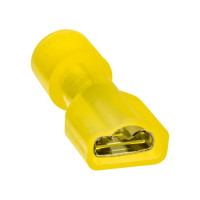 Разъем плоский мама Duwi РПИ-М(н) 6-6.3 мм 6 мм² цвет желтый 10 шт.