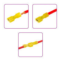 Разъем плоский мама Duwi РПИ-М(н) 6-6.3 мм 6 мм² цвет желтый 10 шт.