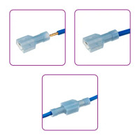 Разъем плоский мама Duwi РПИ-М(н) 2.5-6.3 мм 2.5 мм² цвет синий 10 шт.
