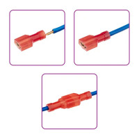 Разъем плоский мама Duwi РПИ-М(н) 1.5-6.3 мм 1.5 мм² цвет красный 10 шт.