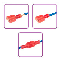 Разъем плоский папа Duwi РПИ-П(н) 1.5-6.3 мм 1.5 мм² цвет красный 10 шт.