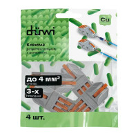 Клемма разветвительная Duwi 26665 4-проводная 4 мм 4 шт.