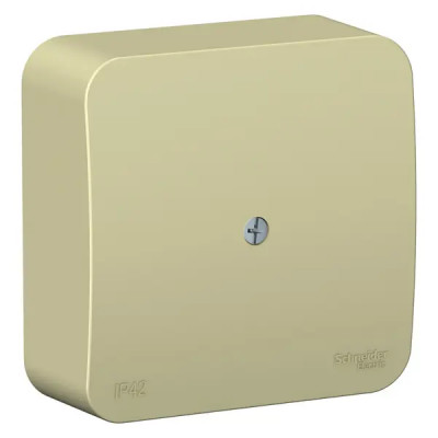 Распределительная коробка открытая Schneider Electric 75x30x75 мм 1 ввод IP42 цвет бежевый