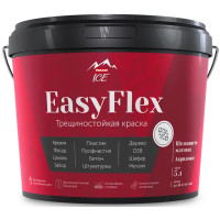 Краска резиновая трещиностойкая Parade EasyFlex матовая цвет белый база А 5 л