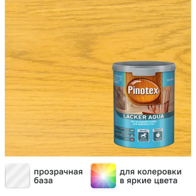 Лак для стен на водной основе Pinotex Lacker Aqua 10 цвет прозрачный матовый 1 л
