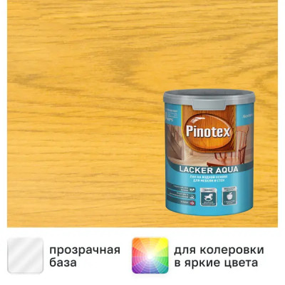 Лак для стен на водной основе Pinotex Lacker Aqua 70 цвет прозрачный глянцевый 1 л