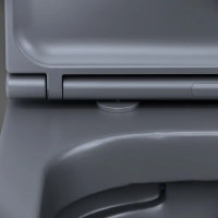 Комплект инсталляция с унитазом AM.PM Struktura Pulse Flash Clean с клавишей, безободковый, с микролифтом, цвет серый