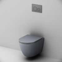 Комплект инсталляция с унитазом AM.PM Struktura Pulse Flash Clean с клавишей, безободковый, с микролифтом, цвет серый