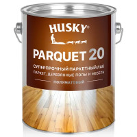 Лак паркетный Husky Parquet 20 полуматовый бесцветный 2.7 л