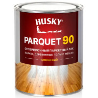 Лак паркетный Husky Parquet 90 глянцевый бесцветный 0.9 л